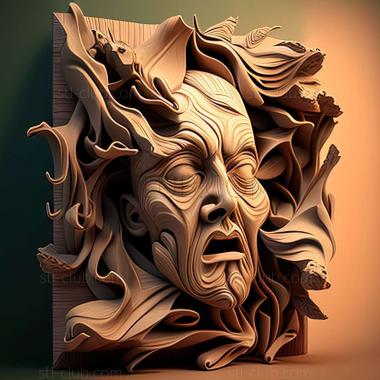 3D model RELIEFCARVED WOODEN (STL)